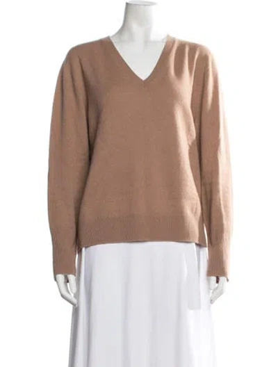 Pre-owned Joseph Cashmere V-neck Sweater In Neutral