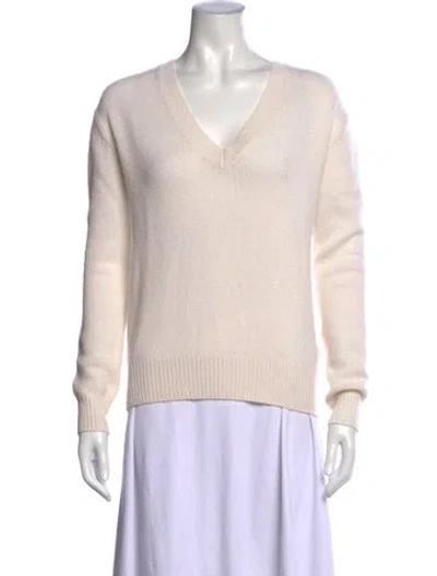 Pre-owned Joseph Cashmere V-neck Sweater In Neutral