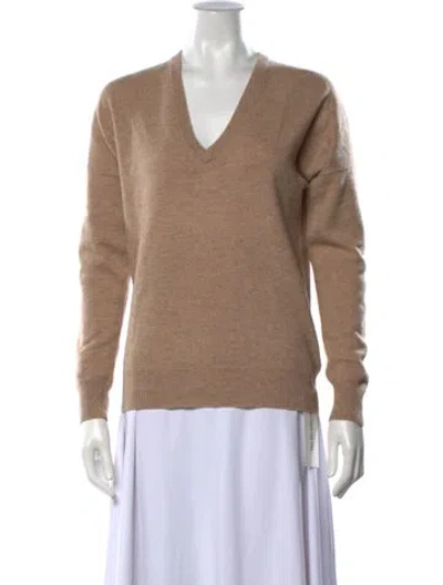 Pre-owned Joseph Cashmere V-neck Sweater In Neutrals