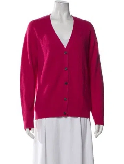 Pre-owned Joseph Cashmere V-neck Sweater In Pink