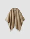 Joseph Cassidy Double Face Cashmere Cape In White