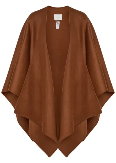 Joseph Cassidy Wool And Cashmere-blend Cape Coat In Brown