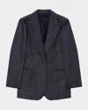 Joseph Patch-pocket Single-breasted Blazer In Black