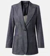 Joseph Cassini Wool And Cotton Blazer In Blue