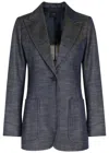 Joseph Cassini Wool And Cotton Blazer In Blue