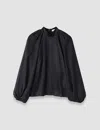 Joseph Womens Cave High-neck Satin Blouse Black In Black