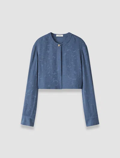 Joseph Cece Leopard Jacquard Jacket In Blue