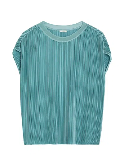 Joseph Womens Chambray Cedre Pleated Satin Top In Multi