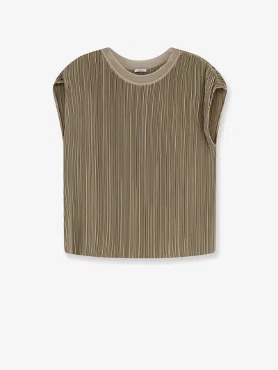 Joseph Womens Powder Cedre Pleated Satin Top In Brown