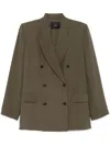 Joseph Viscose Twill Jaden Jacket In Green