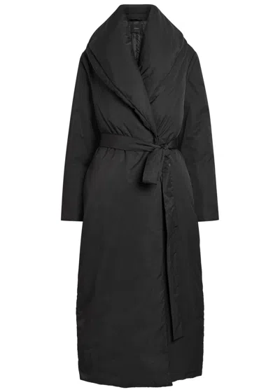 Joseph Charlot Quilted Shell Coat In Black