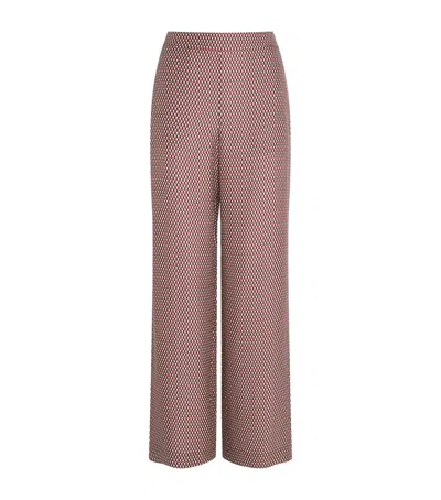 Joseph Check Print Sahel Trousers In Brown