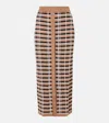 Joseph Checked Wool And Silk Maxi Skirt In Neutrals