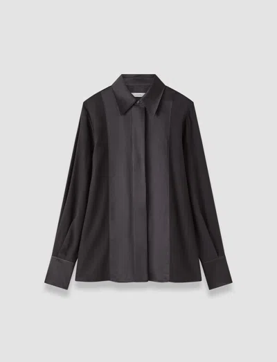 Joseph Childs Silk Satin Blouse In Grey