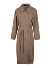 Joseph Chiswick Coat Rainwear In Brown