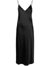 Joseph Clea Silk Strappy Midi Dress In Black