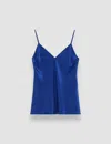 Joseph Womens Cobalt Clea V-neck Silk-satin Camisole Top