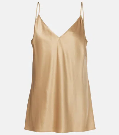 Joseph Clea Silk Satin Camisole In Beige