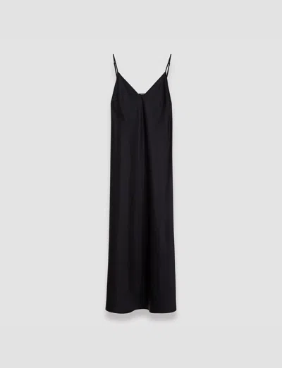 Joseph Clea Silk Satin Dress In Black