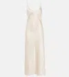 Joseph Clea Silk Satin Slip Dress In White