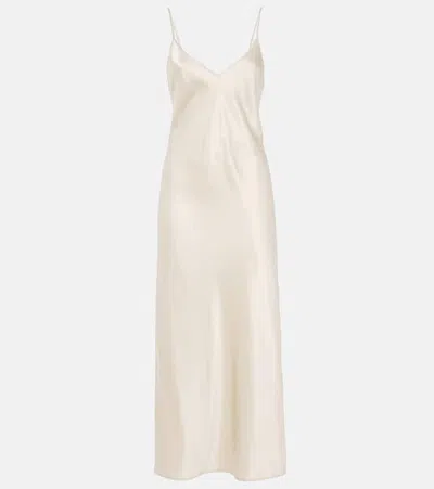 Joseph Clea Silk Satin Slip Dress In Neutrals