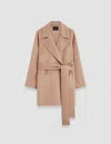 Joseph Clemence Double Face Cashmere Coat In Blusher