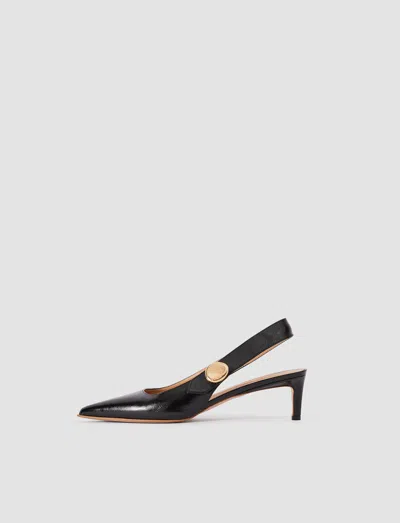 Joseph Cleo Patent Leather Slingbacks In Black