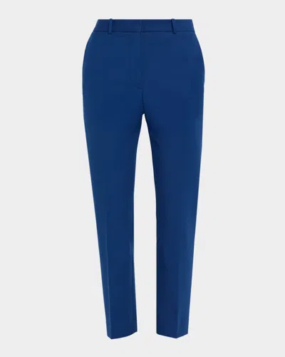 Joseph Coleman Cropped Bi-stretch Toile Pants In Blue