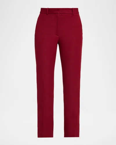 Joseph Coleman Cropped Slim Gabardine Pants In Red