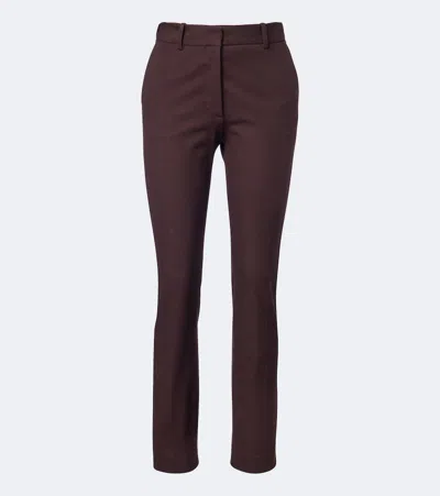 Joseph Coleman Gabardine Slim Pants In Burgundy