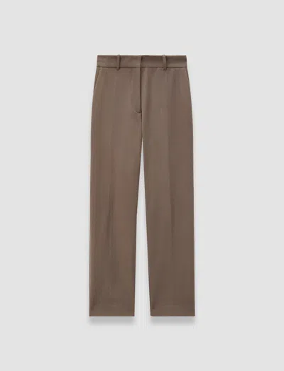 Joseph Coleman Gabardine Stretch Trousers In Brown