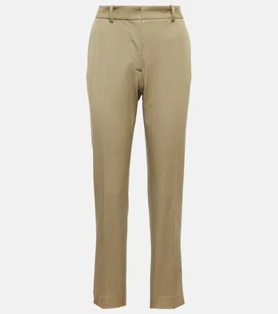 Joseph Coleman High-rise Slim Gabardine Pants In Pewter