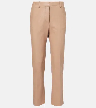 Joseph Coleman Leather Pants In Blusher