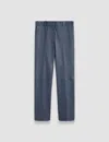 Joseph Coleman Leather Stretch Trousers In Harbour