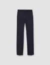 Joseph Coleman Long Gabardine Stretch Trousers In Blue