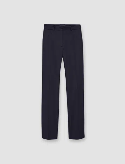 Joseph Coleman Long Gabardine Stretch Trousers In Black