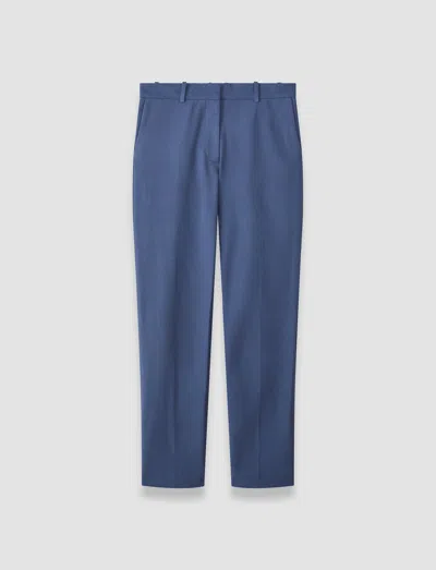 Joseph Coleman Long Gabardine Stretch Trousers In Blue