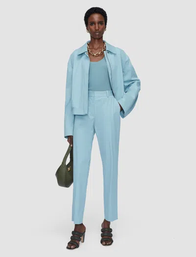 Joseph Coleman Long Light Cotton Trousers In Blue