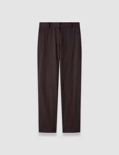 Joseph Womens Espresso Coleman Tapered-leg Stretch-cotton Trousers In Brown