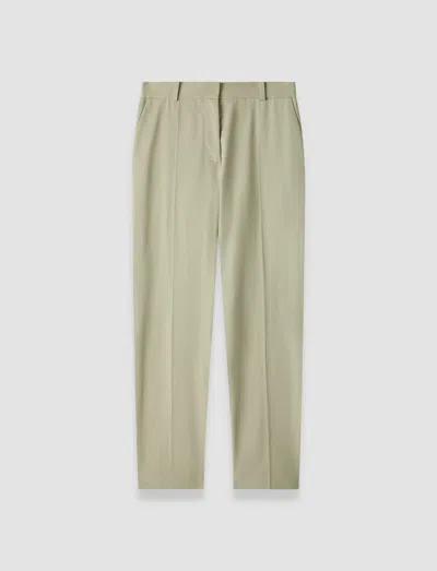 Joseph Coleman Long Light Cotton Trousers In Green