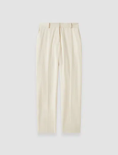 Joseph Coleman Long Light Cotton Trousers In Neutral