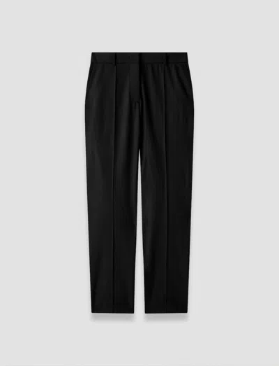 Joseph Coleman Long Wool Tailoring Stretch Trousers In Black