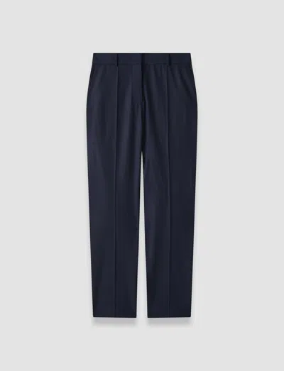 Joseph Coleman Long Wool Tailoring Stretch Trousers In Blue