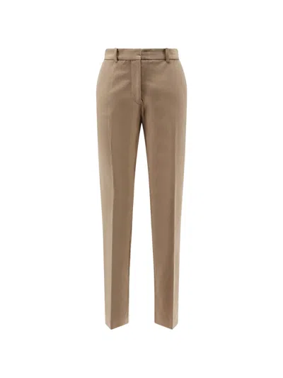 Joseph Coleman Pressed-crease Tailored Trousers In Brown