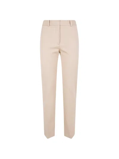 Joseph Coleman Stretch Gabardine Tailored Trousers Belt Loops In Multi