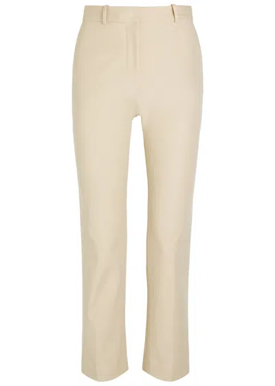 Joseph Coleman Straight-leg Stretch-cotton Trousers In Neutral