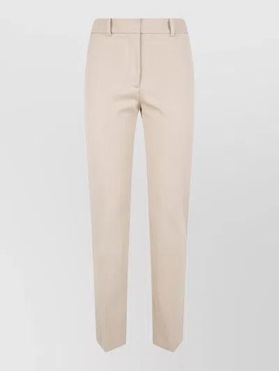 Joseph Coleman Stretch Gabardine Tailored Trousers Belt Loops In Multi