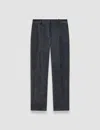 Joseph Coleman Suede Stretch Trousers In Gray