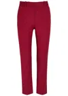 Joseph Coleman Tapered-leg Stretch-twill Trousers In White