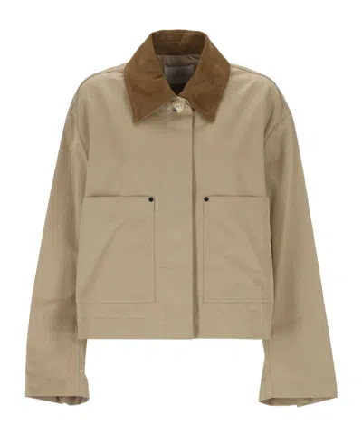 Joseph Collared Long-sleeve Casual Jacket In Brown
